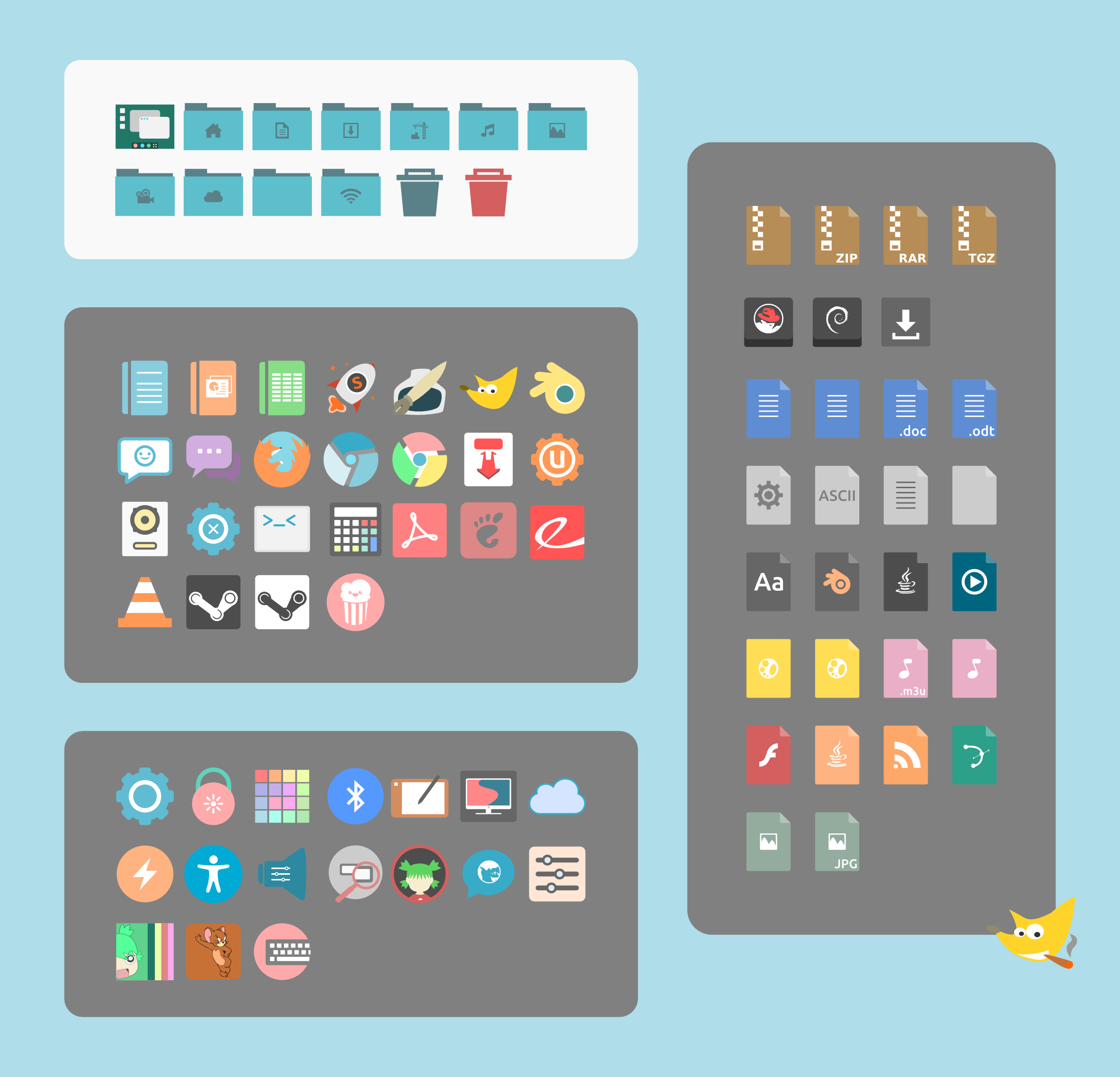 flat icon theme